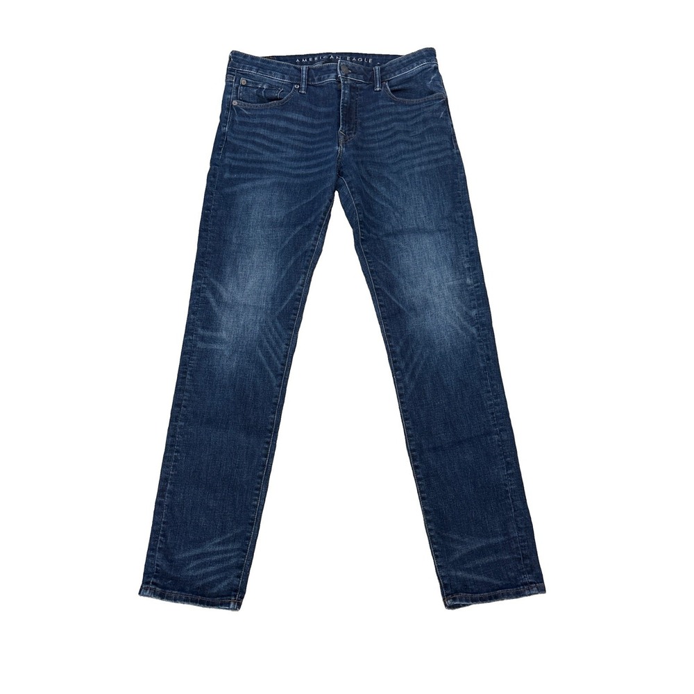 American Eagle Next Level Air Flex Men's 34X34 (34x33) Blue Denim Stretch